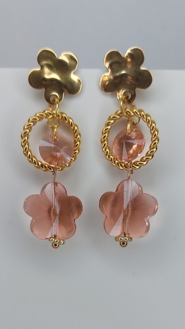 boucles fleurs roses