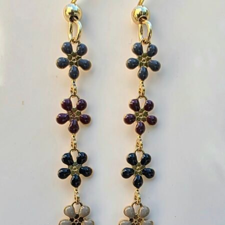 Boucles guirlande de fleurs