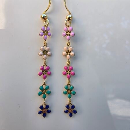 Boucles guirlande de fleurs
