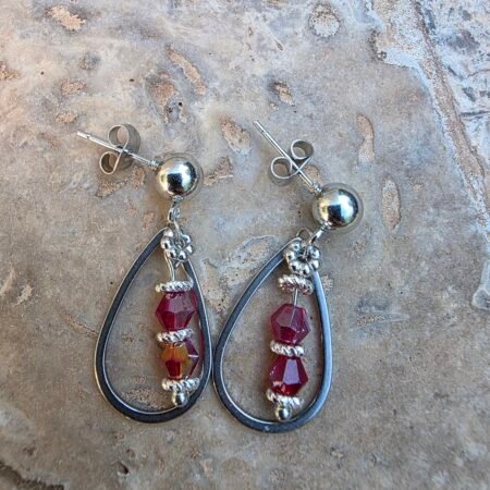 Boucles gouttes rouges